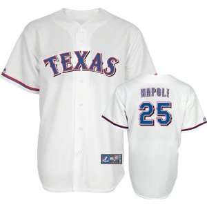  Mike Napoli Jersey Adult Home White Replica #25 Texas 