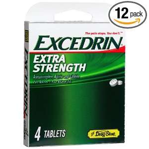 Lil Drugstore Products Excedrin Extra Strength Tablets, 4 Count Boxes 
