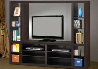 Cappuccino Finish Wood Entertainment Unit TV Stand  
