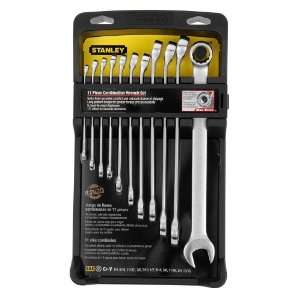 Stanley 87 248 11 Piece Satin Finish SAE Long Combination Wrench Set 