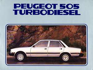 1981 Peugeot 505 Turbodiesel Original Sales Brochure  