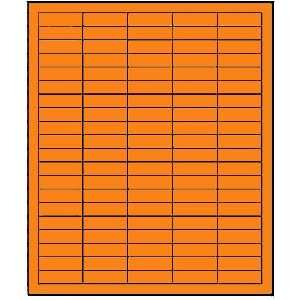  2,000 Label Outfitters® Fluorescent Neon Orange Labels, 1 