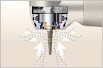   patented clean head system is designed to prevent air retraction and