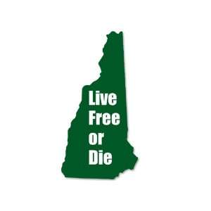  Live Free or Die New Hampshire Shaped Sticker Everything 