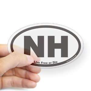 New Hampshire NE Live Free or Die Euro Oval Sticke New hampshire Oval 