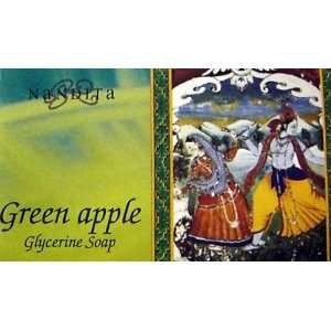 Green Apple Glycerine Soap   100 Gram (3.3 Ounce) Bar   From Nandita 