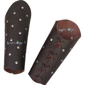  Studded Brown Leather Arm Bracer