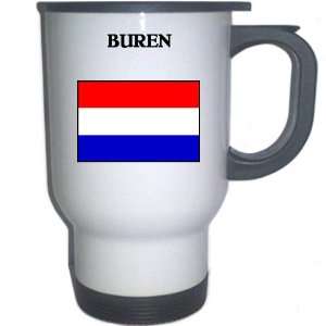  Netherlands (Holland)   BUREN White Stainless Steel Mug 