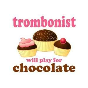  Cute Chocolate Trombone Button 