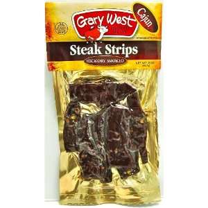 Gary West Beef Steak Strips, CAJUN, Hickory Smoked, 2 oz package 