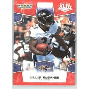 Score Limited Edition Super Bowl XLIII # 20 Willis McGahee   Baltimore 