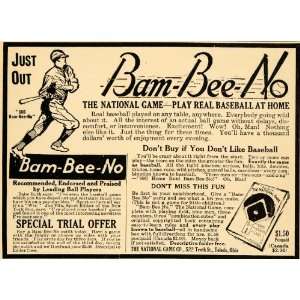  1922 Ad National Game Bam Bee No Baseball Player 