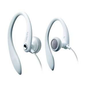  Flexible Sports Style Ear Hook Headphones   White Musical 