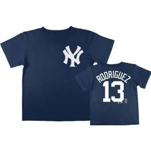   Yankees Kids (4 7) Navy Name and Number T Shirt
