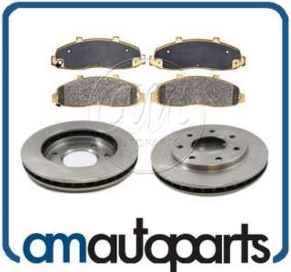 Ford Truck 4WD 4x4 Front Disc Brake Pad & Rotor Kit Set  
