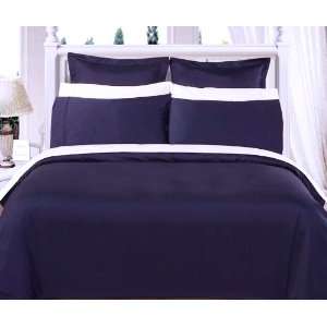  Navy Olympic Queen Solid Bed in A Bag 90x92 Egyptian cotton 