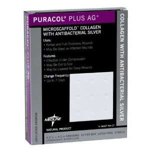  Puracol Plus AG Collagen Dressings, 4.25x4.5in (Box of 10 