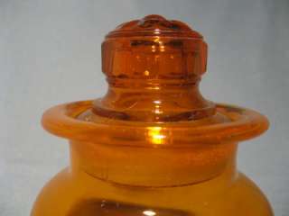 Vintage Retro Funky 60s 70s Orange Glass Kitchen Canister Cannister 