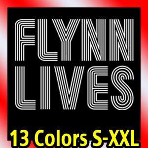 FLYNN LIVES tron T Shirt new movie arcade comic con tee  