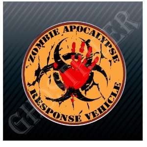  Zombie Apocalypse Response Team Red Car Trucks Sticker 