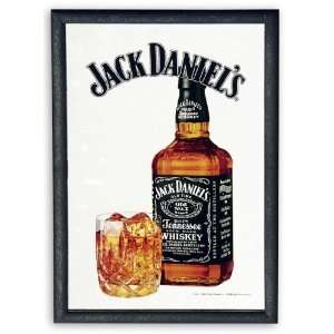  Jack Daniels   Bar Mirror (Bottle and Glass) (Size 9 x 