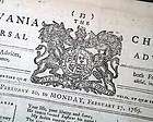 Townshend Acts Non Import​ation 1769 Newspaper Sons Libe