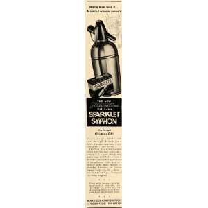  1937 Ad Sparklet Syphon Drink Beverage Thermos Flask 