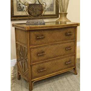  Cancun Palm Wicker Three Drawer Chest by Hospitality 