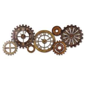  UT06788   Hand Forged Metal Wall Clock Grouping