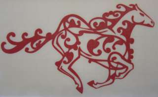 Med Red Cowboy Tribal Tattoo Horse Sticker Decal  