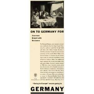  1932 Ad German Tourist Information NY Germany Travel 