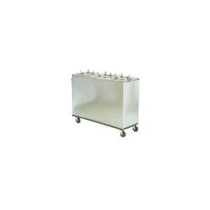   962   Mobile Dish Dispenser Cabinet w/ 3 Self Leveling Tubes, 9.75 in