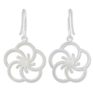  Sterling silver flower earrings, Cherry Blossom Jewelry