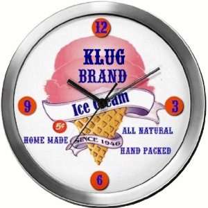 KLUG 14 Inch Ice Cream Metal Clock Quartz Movement  