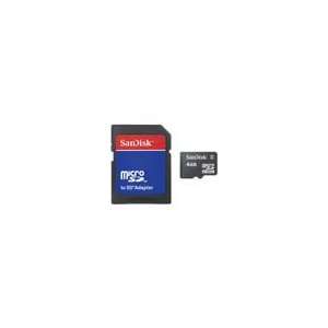   SanDisk 4 GB MicroSDHC / TransFlash Card w/SD Adapter Electronics