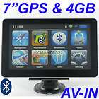 Car GPS Navigation New Map TTS Av in Bluetooth 4GB items in x 