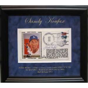  Sandy Koufax Autographed Framed Envelope Sports 