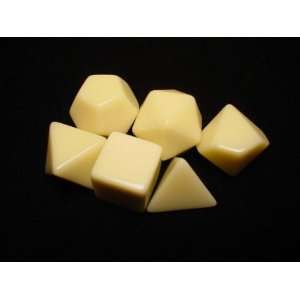  Chessex Special Dice White Ivory Blank Polyhedral (6 