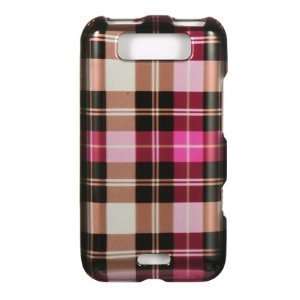  LG CONNECT 4G / MS 840 CRYSTAL CASE HOT PINK CHECKER Cell 