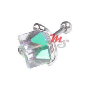  PRISM Cube Helix Tragus Cartilage Stud 16G Jewelry 