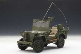 AUTOart 1/18 Jeep Willys Army Green (Accessories Included) 74006 