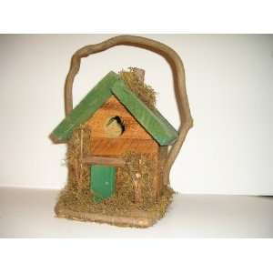  Two Story Birdhouse (Green Roof) (12to Handle Top 