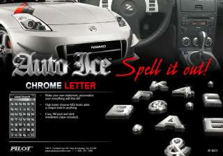 Pilot Auto Ice Chrome Letters G   3M Peel N Stick   Letter G  