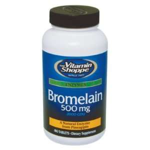  Vitamin Shoppe   Bromelain 500 Mg, 500 mg, 180 tablets 