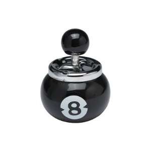    Novelty Items Eight Ball Push Button Ash Tray