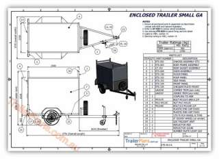 ENCLOSED BOX TRAILER PLANS   7x4x4½ft Trailer Design  