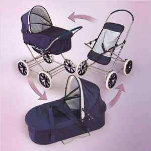  Doll Stroller English Style Navy/White Toys & Games