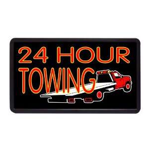  24 Hour Towing 13 x 24 Simulated Neon Sign
