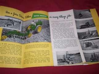 1950 John Deere Disk Tiller Brochure M & MT Tractor  