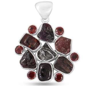  Meteorite Tourmaline Garnet Gemstone Pendant Handmade Jewelry Jewelry
